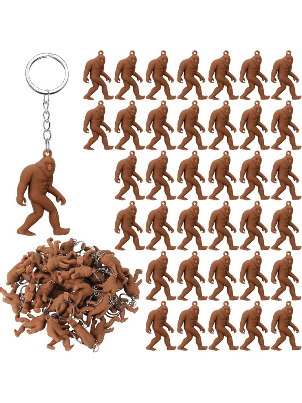 36 Pcs Bigfoot Keychains & Figures - Fun Halloween Gifts & Party Favors